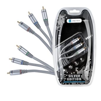 KABEL 3RCA-3RCA CABLETECH SILVER EDITION 3m