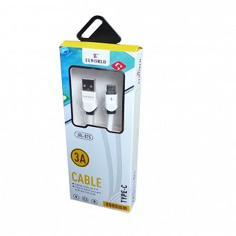 KABEL USB - TYPE C 2m ELWORLD 3A JXL075