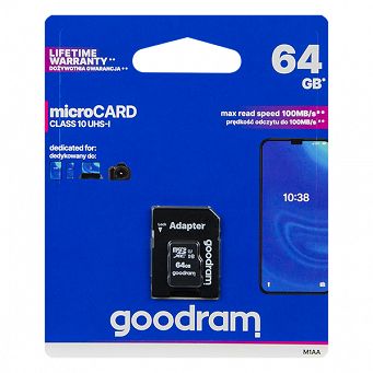 GOODRAM HC MICRO SD 64GB/AD CL10 66226